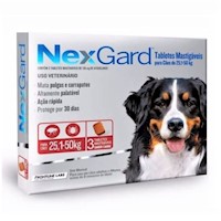NexGard Antipulgas Maticable x 3 Tabletas  136 mg 25.1 - 50 kg